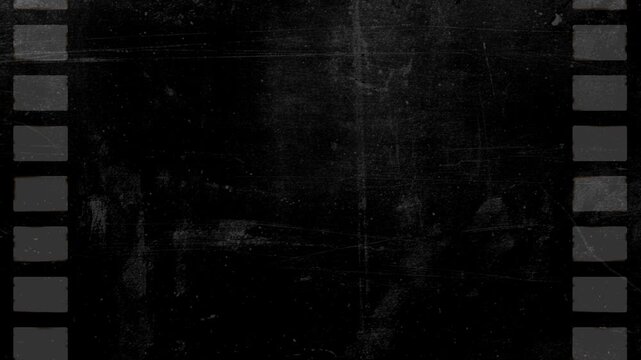  animation Black and White Film Strip retro rustic Texture Background.animated Retro movie slides black background