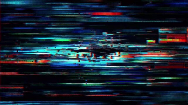 Glitchy digital distortion effect on dark background