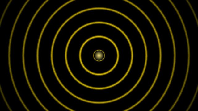 Dynamic Golden Pulse Energy Waves Animation 4K - Abstract Luxury Radial Shockwave Ripple Effect for Logo Reveal Impact Intro Premium Cinematic Background Loop VFX Overlay Powerful Epic Motion