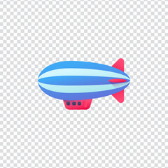 Naklejka premium Vintage Zeppelin Airship in Clouds