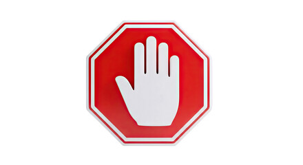 Obraz premium Stop Sign with Hand Symbol