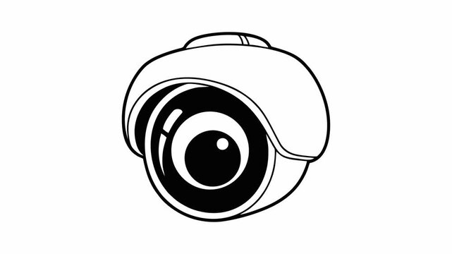 Security Camera Icon Animation Surveillance CCTV Symbol 