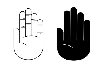 Fototapeta premium open hand icon
