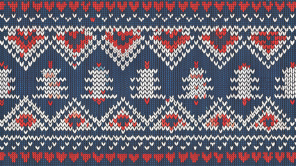 knitted christmas pattern seamless nordic sweater vector background 
