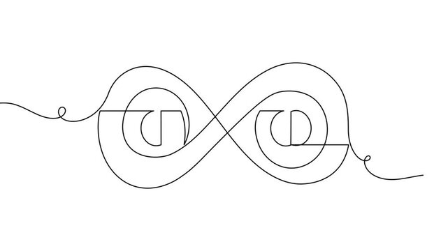 DevOps CI CD workflow process infinity loop approval check mark gear bracket continuous one line drawing minimal business work clean motion graphic for software delivery pipeline 4k animation video