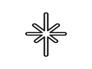 Minimalist starburst icon design