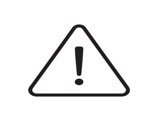 Minimalist warning triangle with exclamation mark