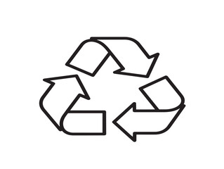 Obraz premium Minimalist recycling symbol icon