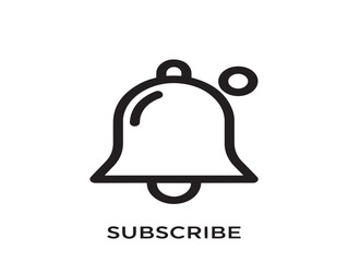 Fototapeta premium Minimalist notification bell icon