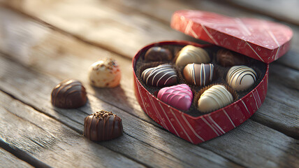 heart shaped chocolate candy