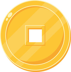 Chinese Gold Coin with Square Hole