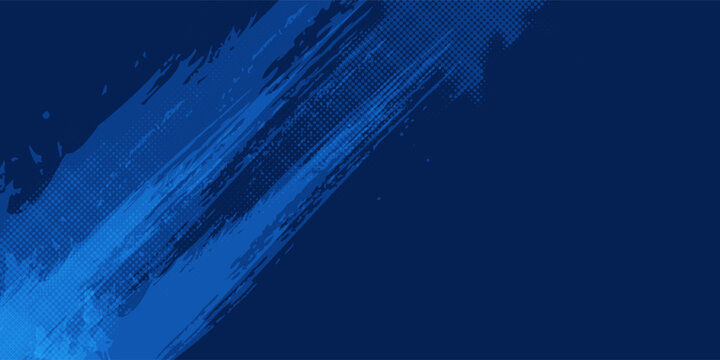 Dots halftone yellow and dark blue color pattern gradient grunge texture background. Dots pop art sport style vector illustration Abstract dark blue abstract background