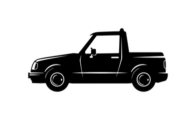 Black Pickup Truck SVG Icon