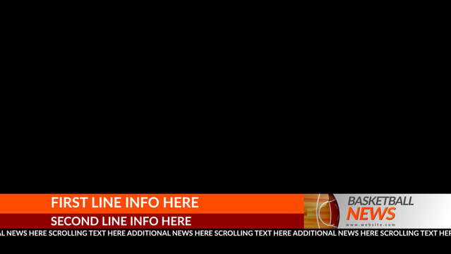 Broadcast Basketball Lower Third