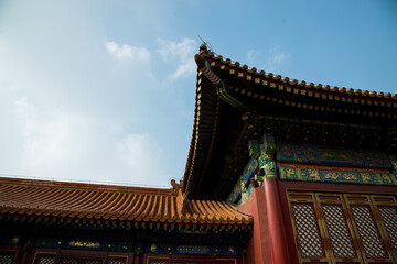 Fototapeta premium Forbidden City Beijing - Traditional Chinese Architecture with Golden Roof