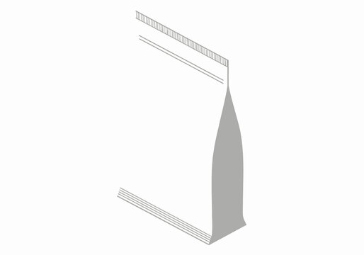 A 3D illustration of a grey abstract shape suspended between two parallel bars viewed from a slightly angled perspective