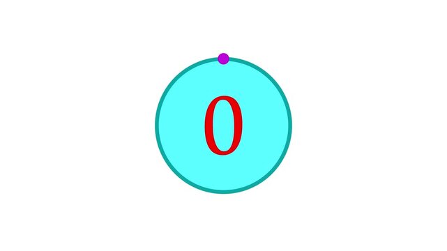 3 to 0 Number Countdown Animation Loop in Ultra HD 4K, Clean Minimal Timer Stock Video