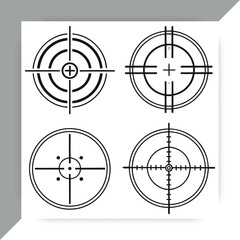 Target Crosshair Icons Set in Black and White Vector,target icon vector,target icon design,target icon concept, target icon post, target icon cartoon,target icon icon, target icon template,target