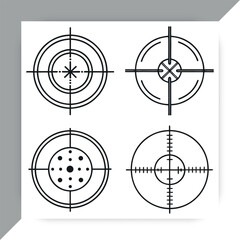 Target Crosshair Icons Set in Black and White Vector,target icon vector,target icon design,target icon concept, target icon post, target icon cartoon,target icon icon, target icon template,target