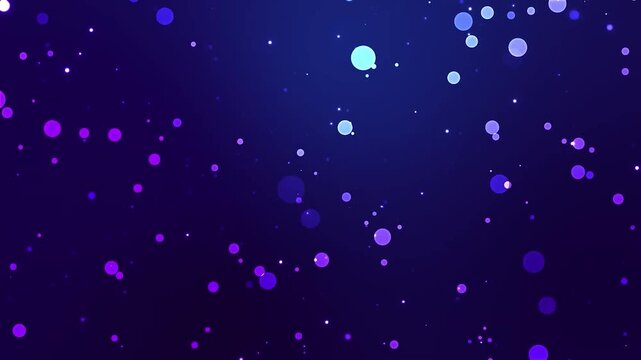 Bokeh Overlay Blue Abstract Background. 4K Video.
