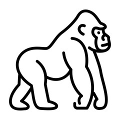 Obraz premium Gorilla Vector Icon