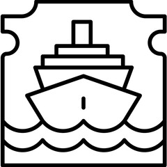 Obraz premium Cruise Map Vector Icon
