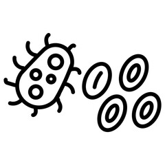 Obraz premium Bacteria And Virus Vector Icon