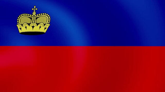 Liechtenstein Waving Flag 4K Loop Animation