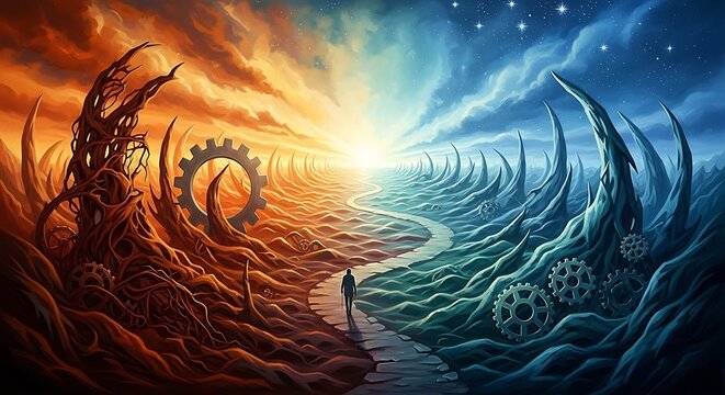 Surreal Crossroads Choice