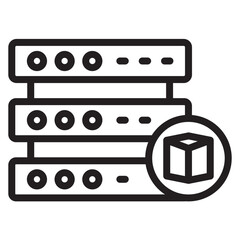 Fototapeta premium Object Storage Vector Icon