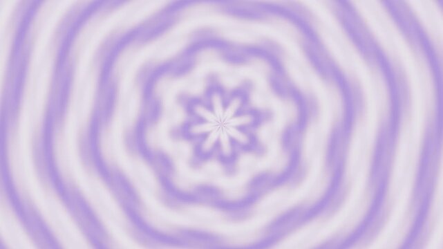 Sharp hypnotic swirl background with radial pattern featuring clean and minimal texture in lavender purple for meditation or abstract concept