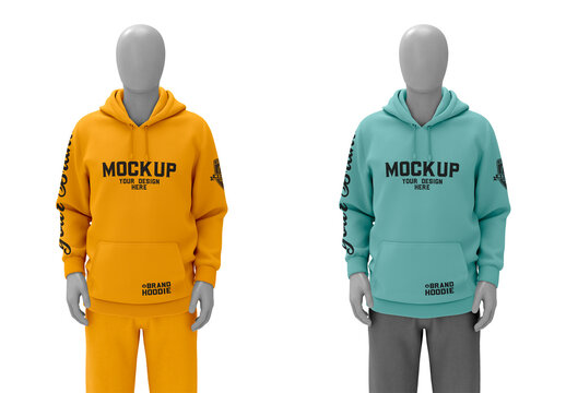 Pullover Hoodie Apparel Mockup