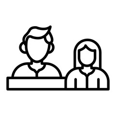 Obraz premium Job Interview Vector Icon