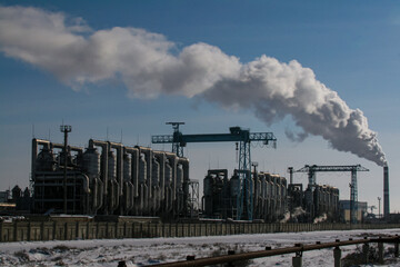 Obraz premium The Mangystau Nuclear Power Plant in western Kazakhstan near the city of Aktau
