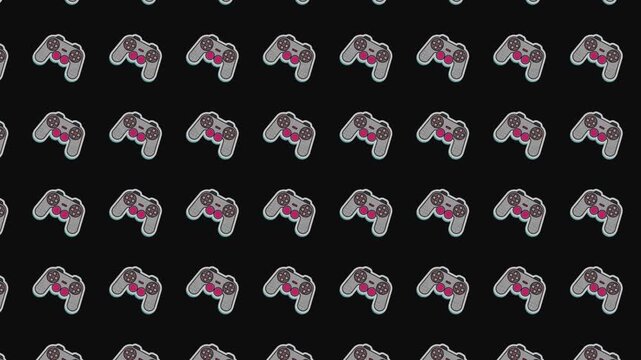 Game Controller Pattern on Black Background