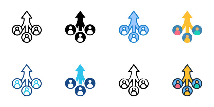 Alignment icons set multiple style collection. Editable stroke 
