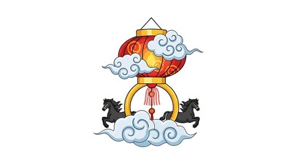 Fototapeta premium Chinese new year lantern design