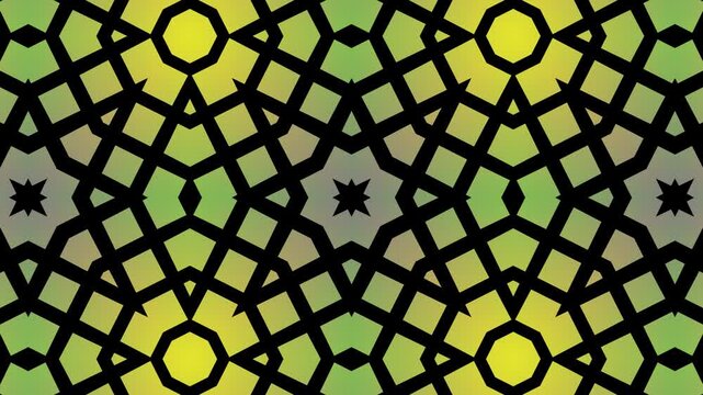 Shiny Gold and Black Islamic Pattern, Traditional Turkish Design, Seamless Mosque Window Background for Digital Media, Interior Decor, Fabric, Print and Creative Visuals
