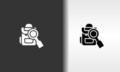 BACKPACK vector, icon or logo sign isolated symbol illustration