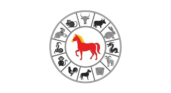 Chinese zodiac wheel