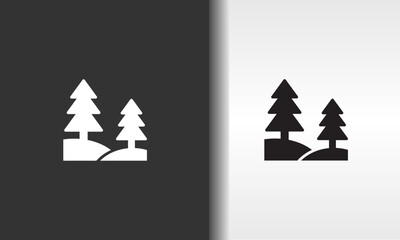 Forest Vector, Icon Or Logo Sign Isolated Symbol Illustration
