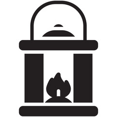Lantern Glyph Icon