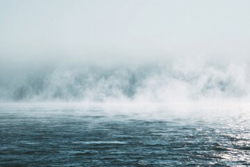 Naklejka premium waves in the fog