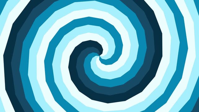 motion hypno Horizontal Blue Swirling Spiral Animation Loop Motion Graphics