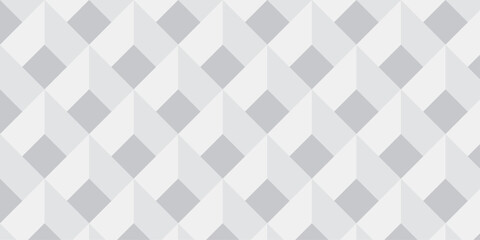 Fototapeta premium Abstract white geometric cube wall creative concept triangle overlap square technology background. vector digital cubes fabric and wallpaper grid block texture background.