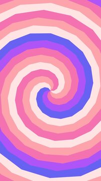 motion hypno Vertical Vibrant Spiral Animation with Pink, Purple, and White Colors