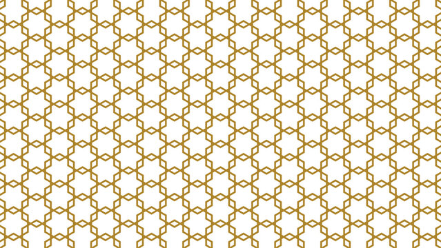 Hexagonal geometry seamless pattern background element. Moroccan and Ottoman style. Middle eastern, Islamic Celebration theme.