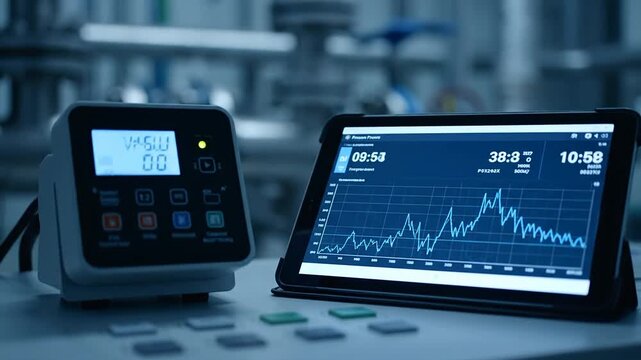 Electronic devices displaying data in a laboratory setting