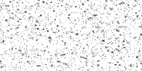 Naklejka premium Black and white interior cement concrete terrazzo rock surface design. Overlay abstract quartz rock smooth wall concrete polished terrazzo mosaic endless flooring grunge pavement ceramic texture.