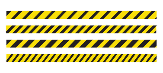 Warning yellow black red diagonal stripes line. Safety stripe warning caution hazard danger road vector sign symbol. Vector illustration on white background.
